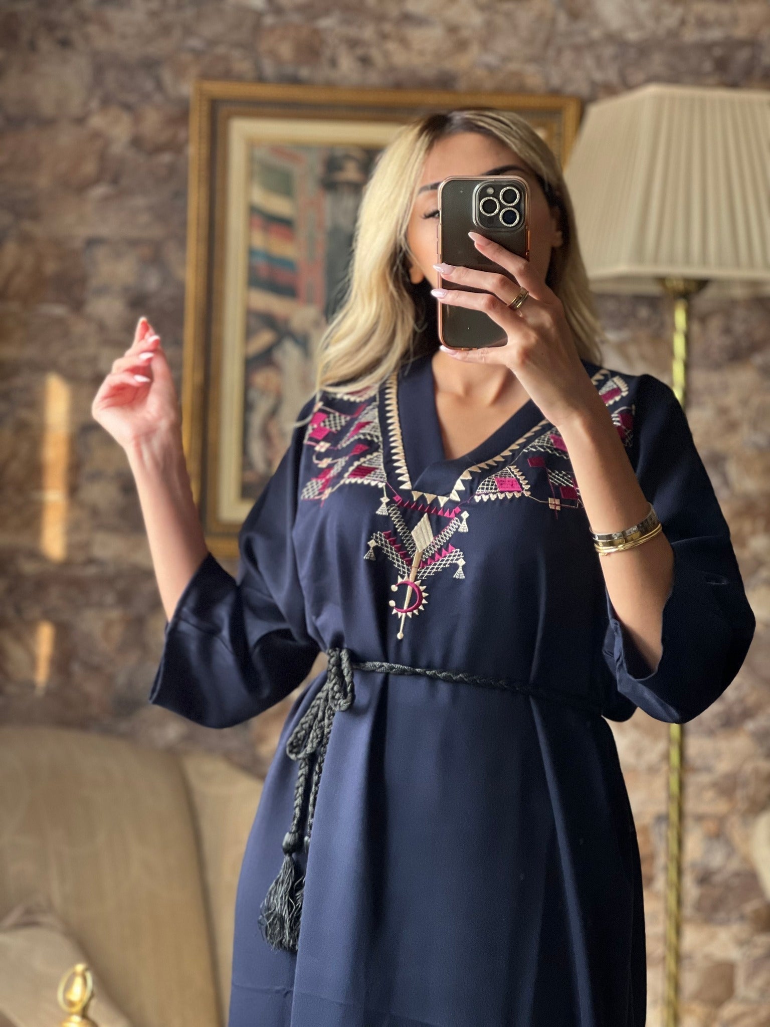 Elegant Ivory Kabyle Dress – Tradition & Modernity Combined