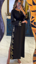 🌹 Black Kaftan Timeless Elegance – Refinement & Modernity 🌹