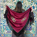 Royal Garnet Shawl – Elegance & Refinement