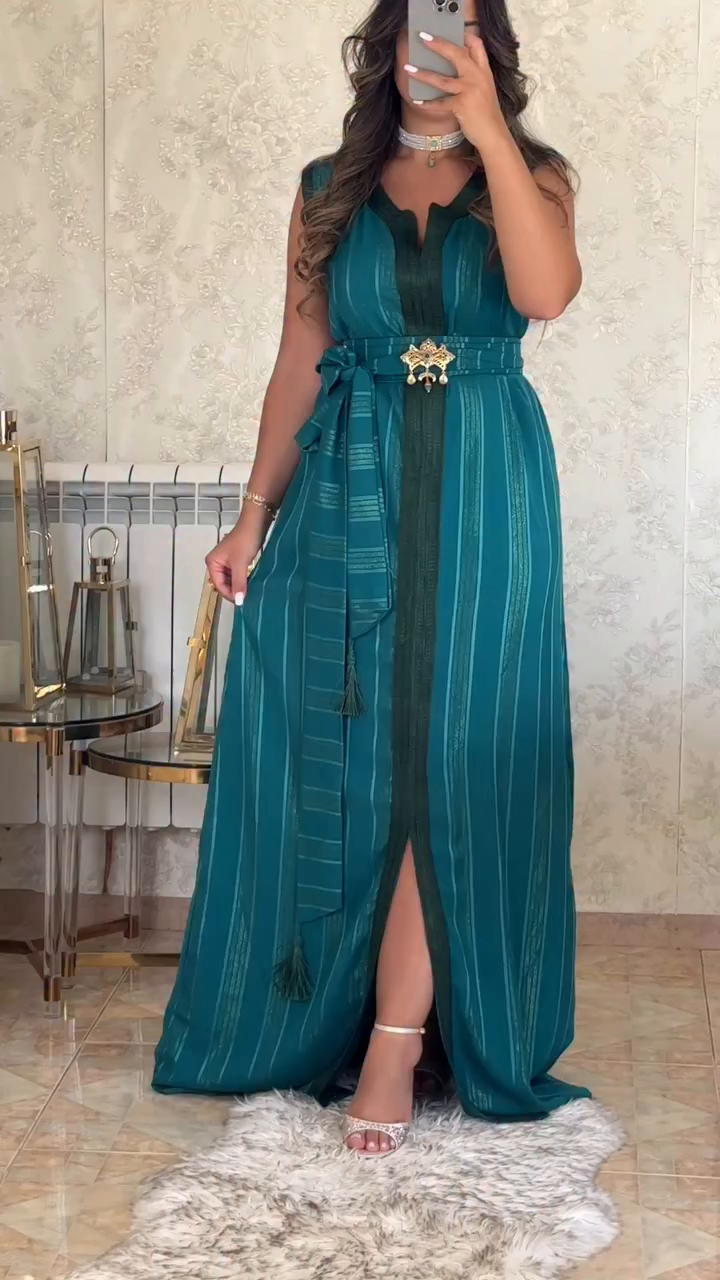 ✨ Nedjma Green Caftan in Premium Crepe – Timeless elegance & absolute comfort ✨
