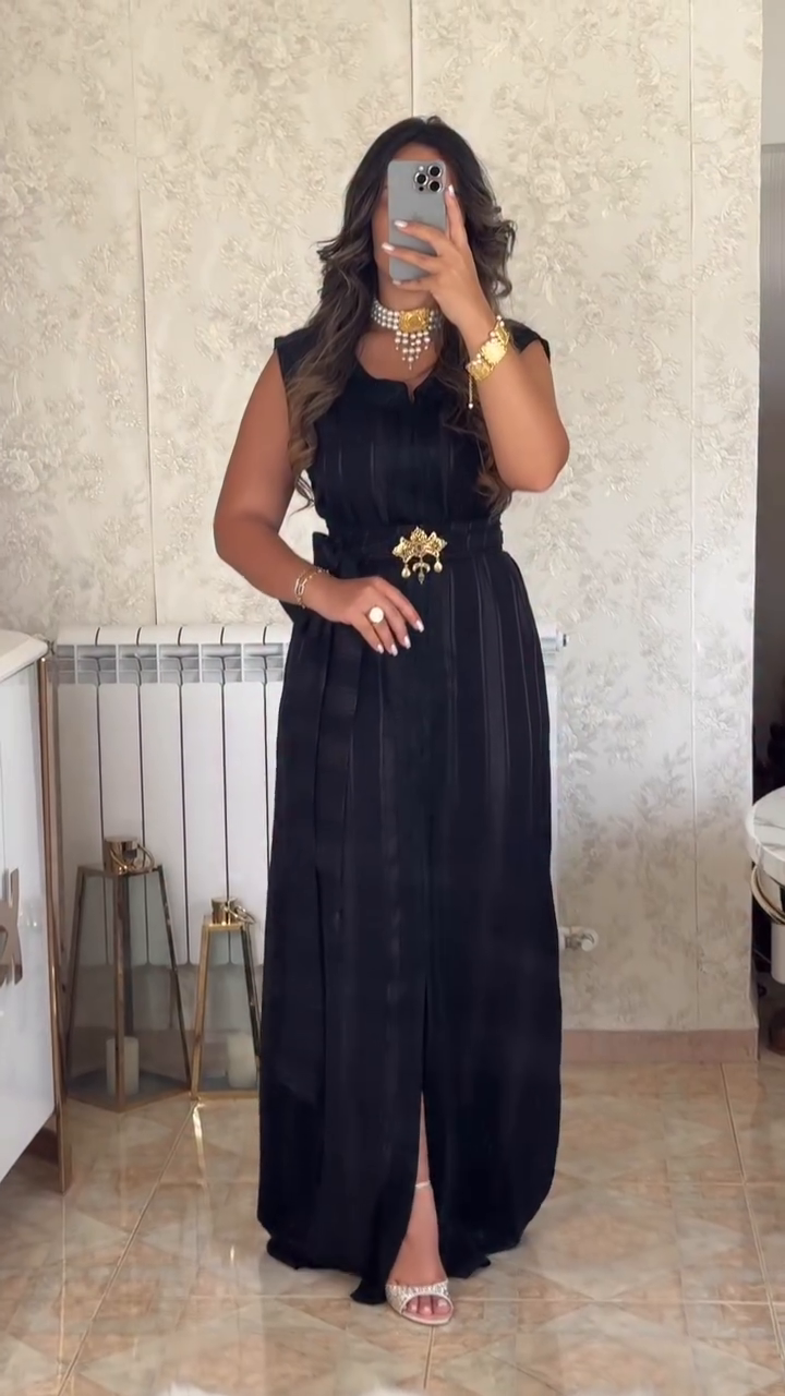 🖤 Caftan Nedjma – Infinite Black Elegance 🖤