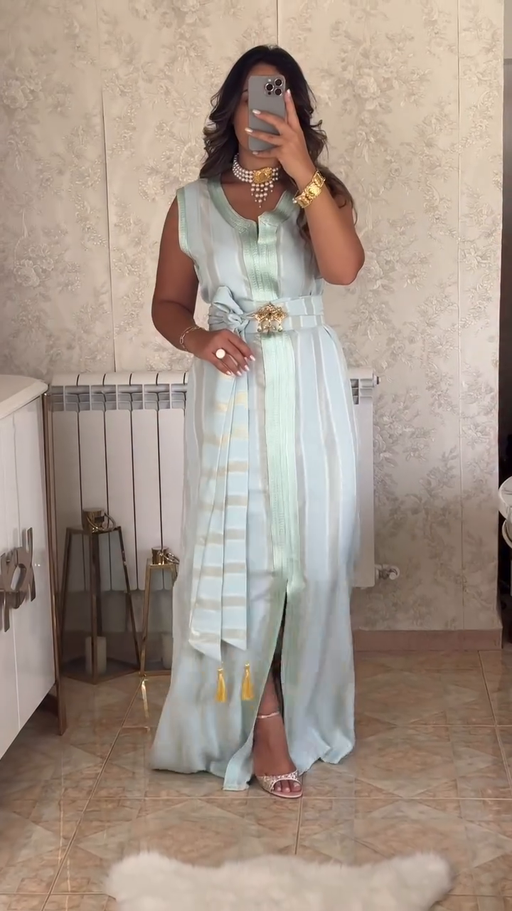 ✨ Celestial Blue Nedjma Kaftan – Elegance and modernity revisited ✨