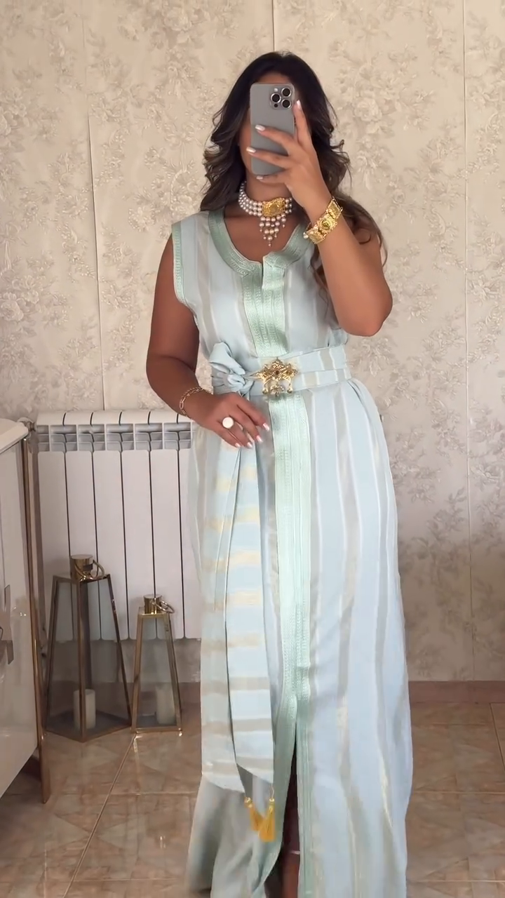✨ Celestial Blue Nedjma Kaftan – Elegance and modernity revisited ✨