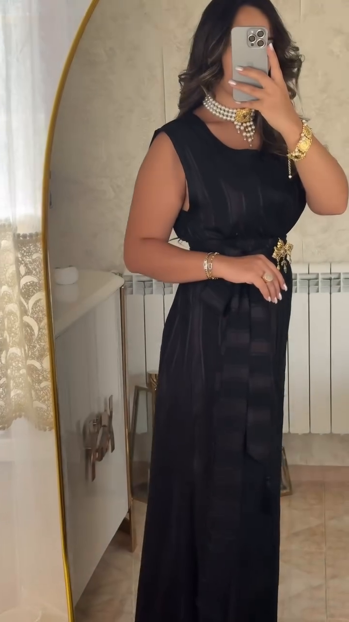 🖤 Caftan Nedjma – Infinite Black Elegance 🖤