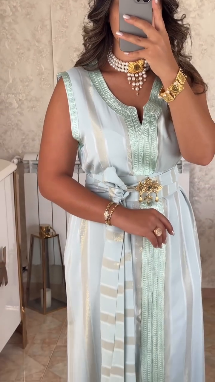 ✨ Celestial Blue Nedjma Kaftan – Elegance and modernity revisited ✨
