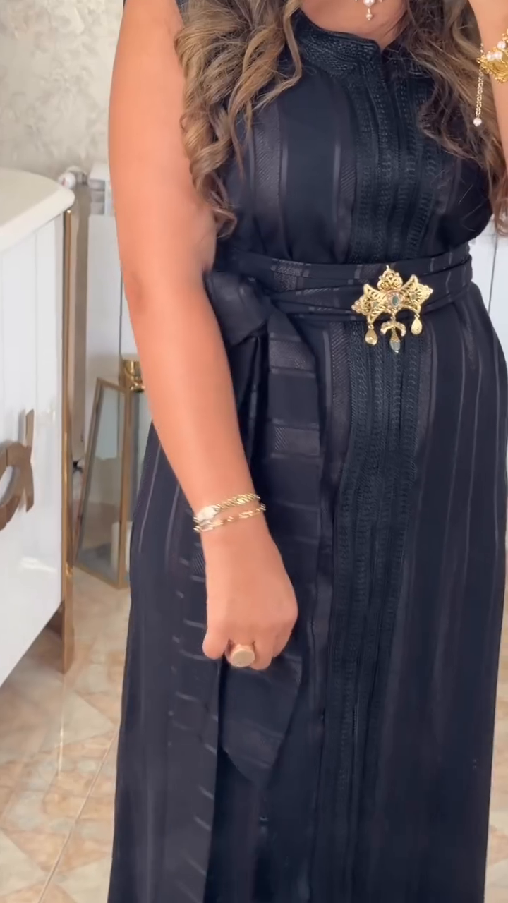 🖤 Caftan Nedjma – Infinite Black Elegance 🖤