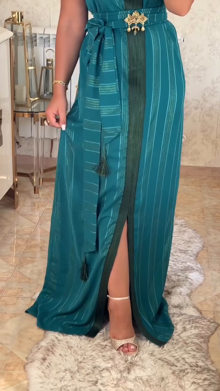 ✨ Nedjma Green Caftan in Premium Crepe – Timeless elegance & absolute comfort ✨