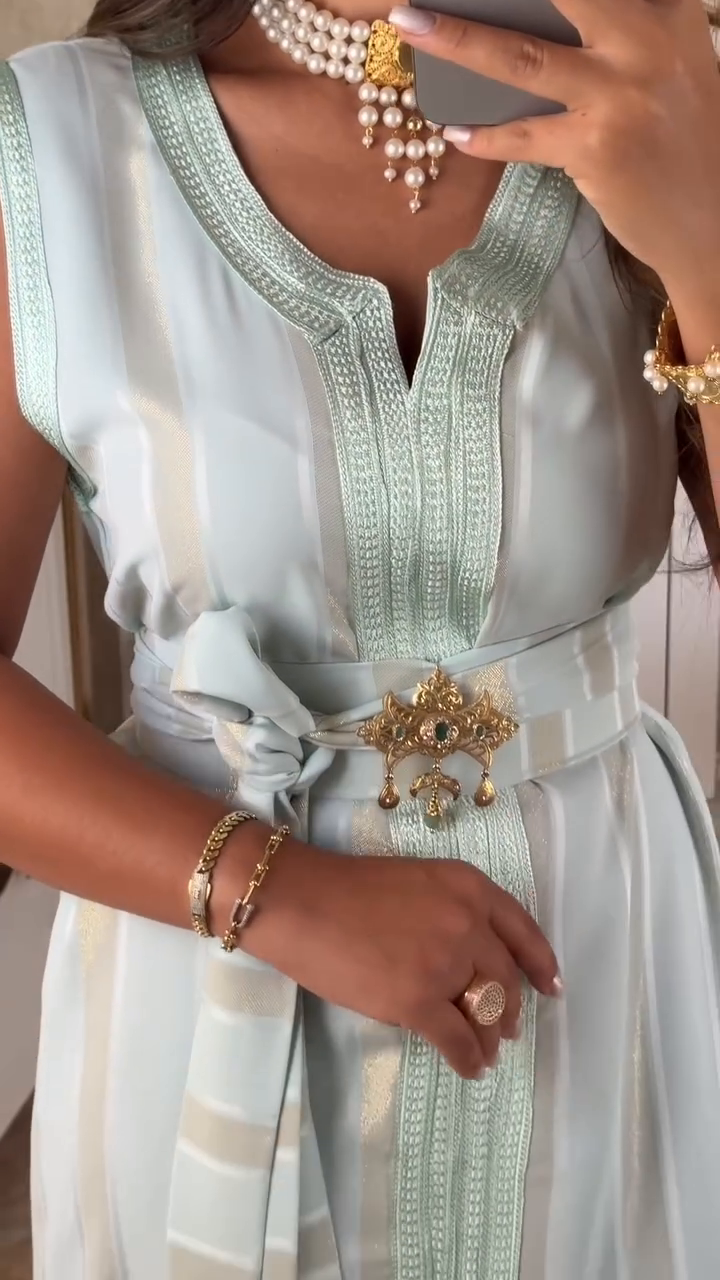 ✨ Celestial Blue Nedjma Kaftan – Elegance and modernity revisited ✨