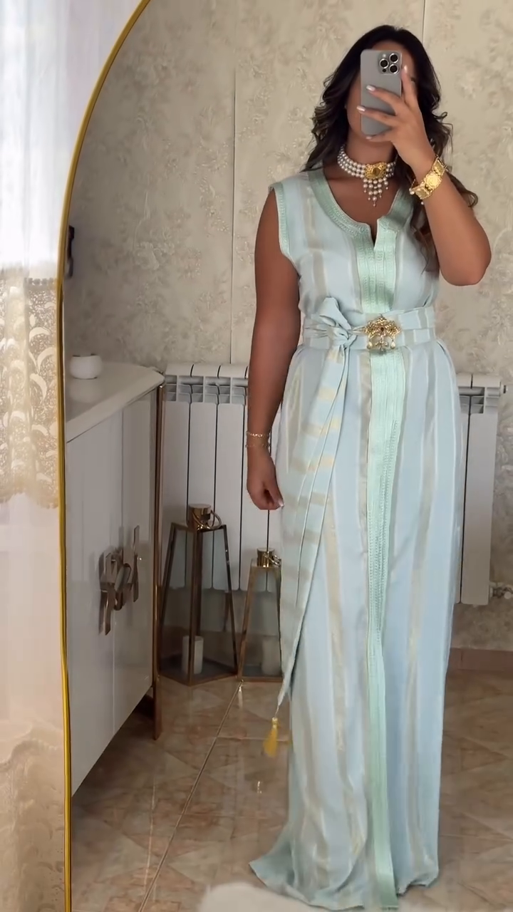 ✨ Celestial Blue Nedjma Kaftan – Elegance and modernity revisited ✨
