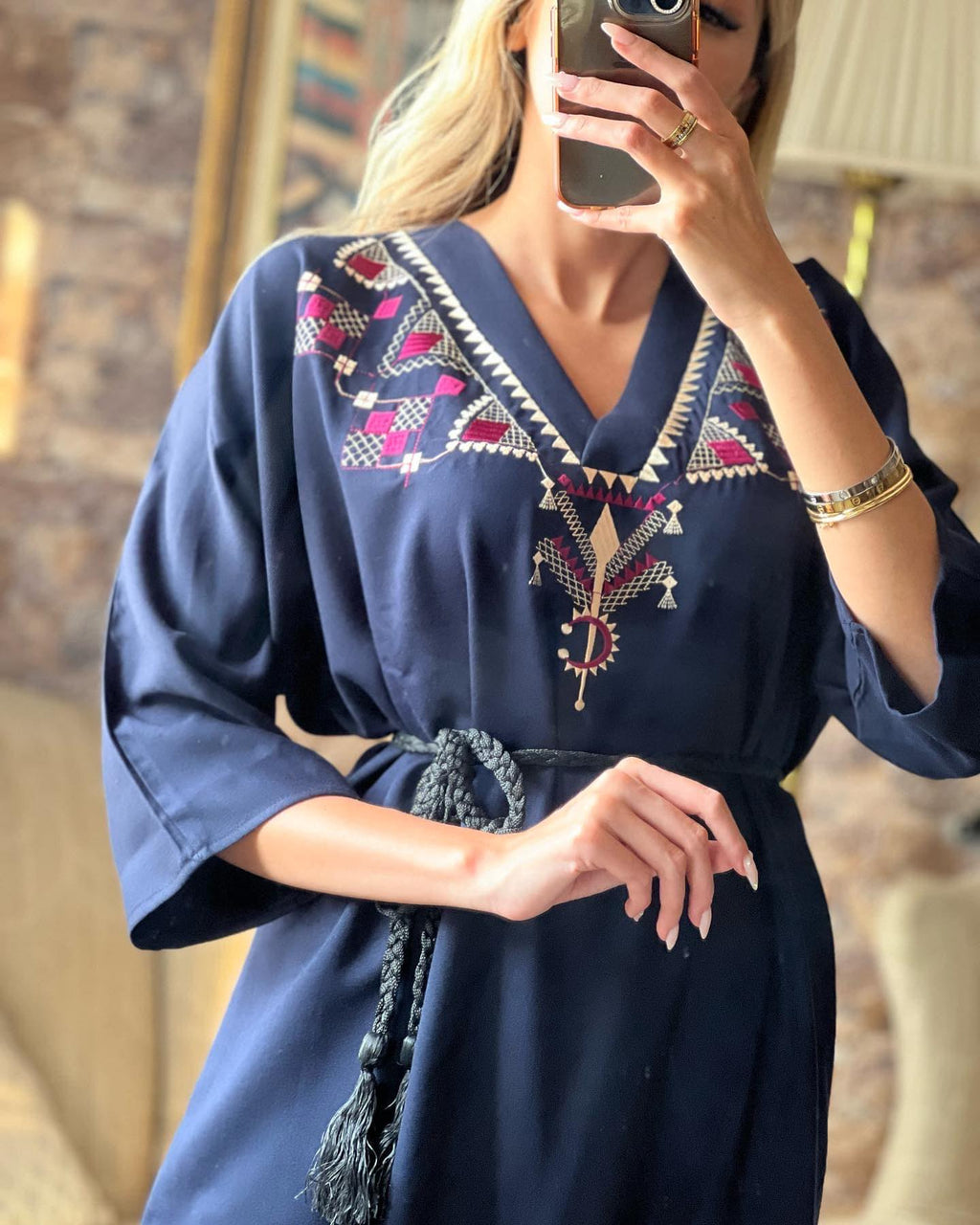 Elegant Ivory Kabyle Dress – Tradition & Modernity Combined