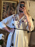 Elegant Ivory Kabyle Dress – Tradition & Modernity Combined